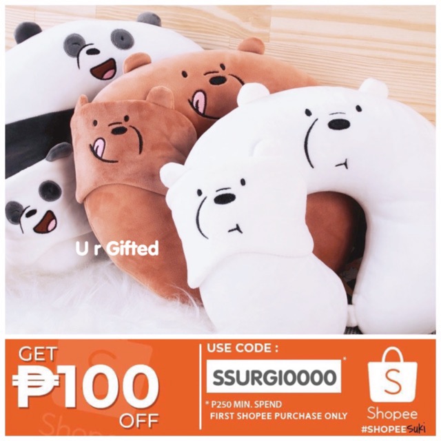 miniso bear pillow