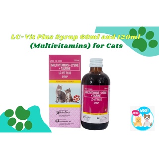 LC-Vit Plus Syrup 60ml and 120ml (Multivitamins) for Cats safe for pets