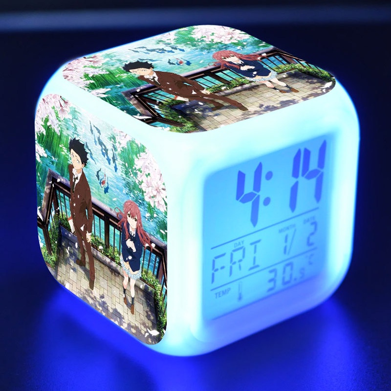 ♗☢∏Japan Manga A Silent Voice Anime Figure Juguetes Alarm Clock  PVC Colorful Touch Light T | Shopee Philippines
