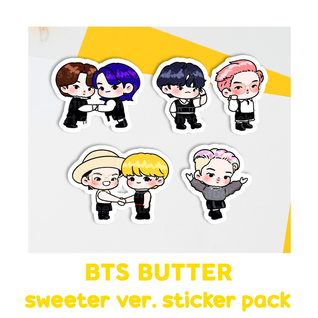 bts butter sticker pack art print bangtan army rm jin suga jimin stickers planner v jungkook jhope shopee philippines
