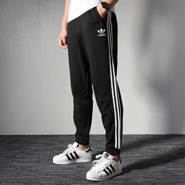 adidas joggers three stripe