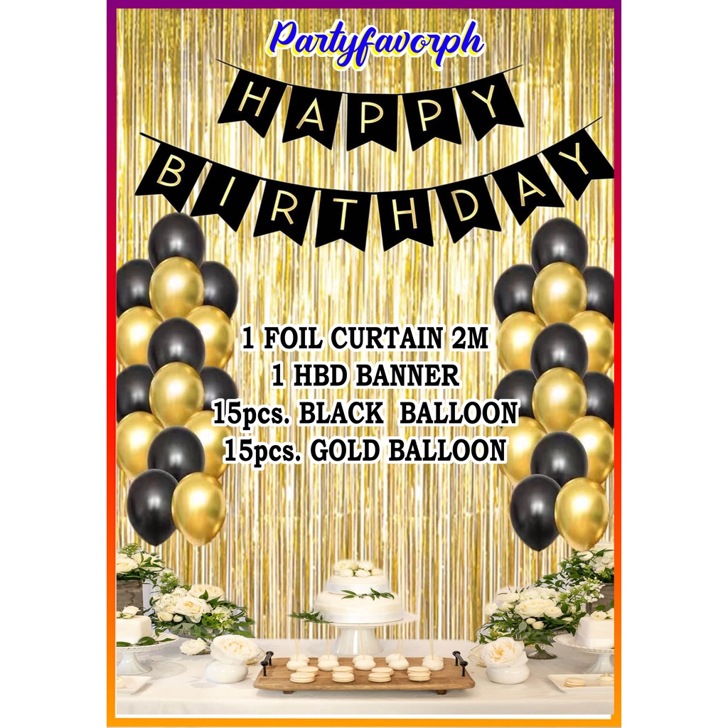 32PCS. Happy Birthday Party Package Complete Set ( 1 Foil Curtain, HBD ...