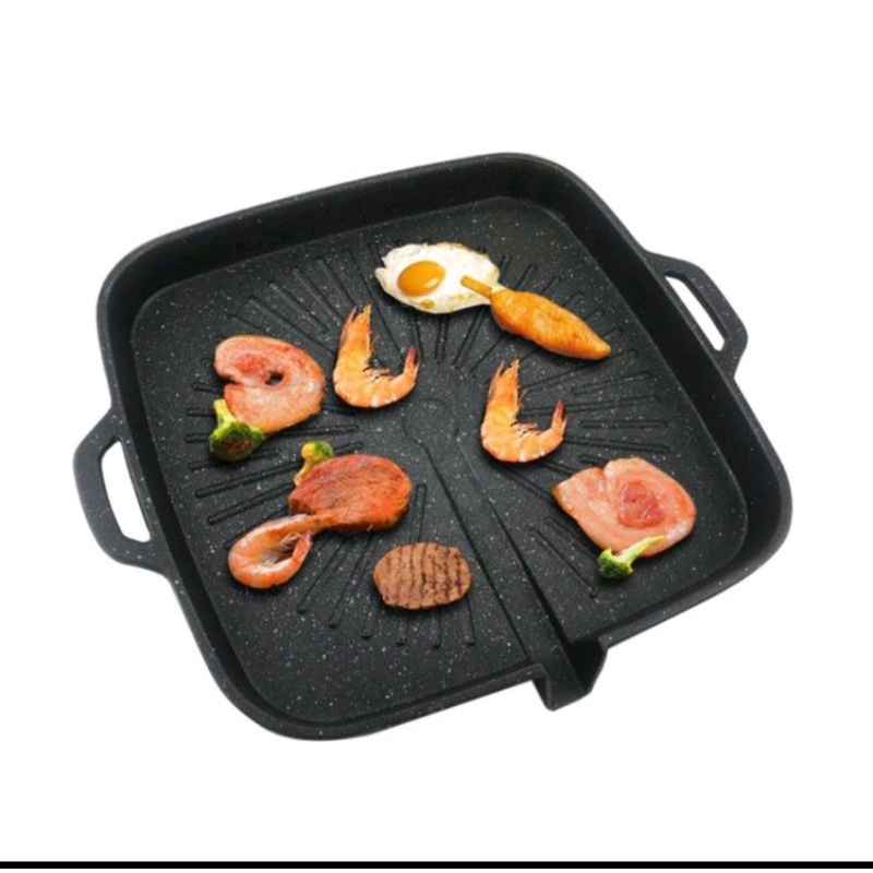 Hot BBQ Grill pan Square and Rectangles. Non stick Grill Cook Ware
