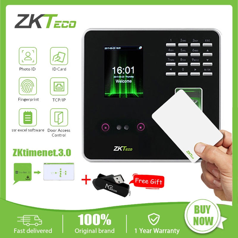 ZKTeco Biometrics Attendance Clock Time Recorder Punch Card Machine