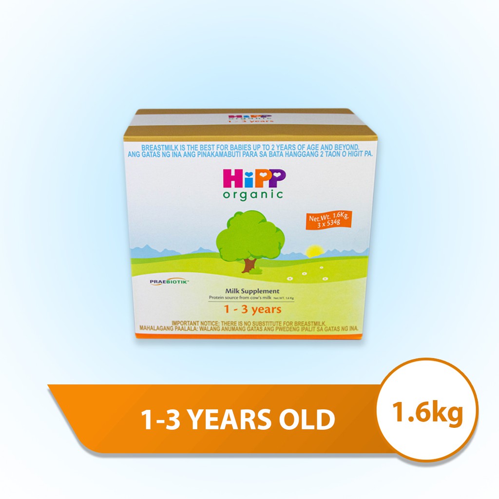 HIPP Organic Milk Supplement 13 yrs old 1.6Kg Shopee Philippines