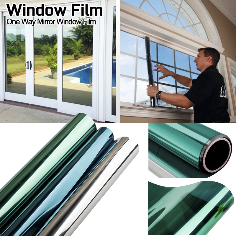100x80cm Reflective Window Tint Film One Way Mirror Solar UV Heat Cling Sticker 