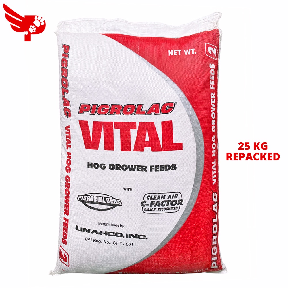 Pigrolac Vital Hog Grower Feeds 25KG For Pigs, Hogs, Swine Feeds