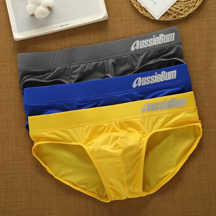 Aussie bum Men Quality Plain Briefs Man Low Waist Underwear | Shopee ...