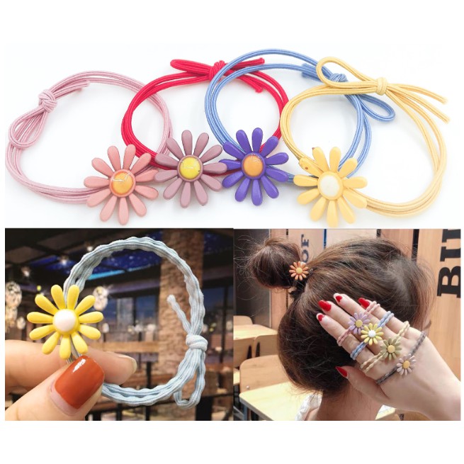 10 PCS Flower Hair Ties for Women Hair Bands Women's Fashion Headbands