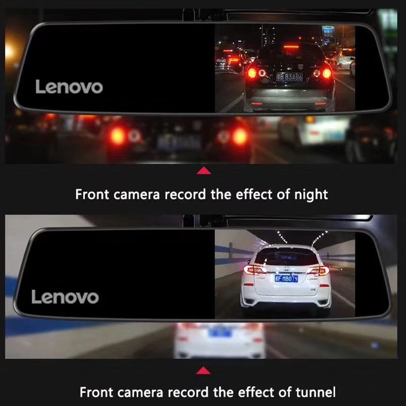Lenovo Car Camera Driving Recorder Rearview Mirror Car Video Recorder Full HD 1080P reverse camera