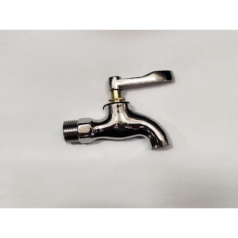 Chrome sink faucet wall type plain bib & hose bib with gasket Shopee