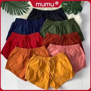Semi- Maong Woven Sexy Plain Dolphin Shorts with Ribbon for Ladies