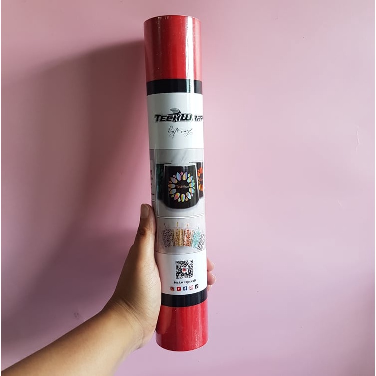 Teckwrap Glossy Permanent Craft Vinyl (Red) Decal Sticker Shopee