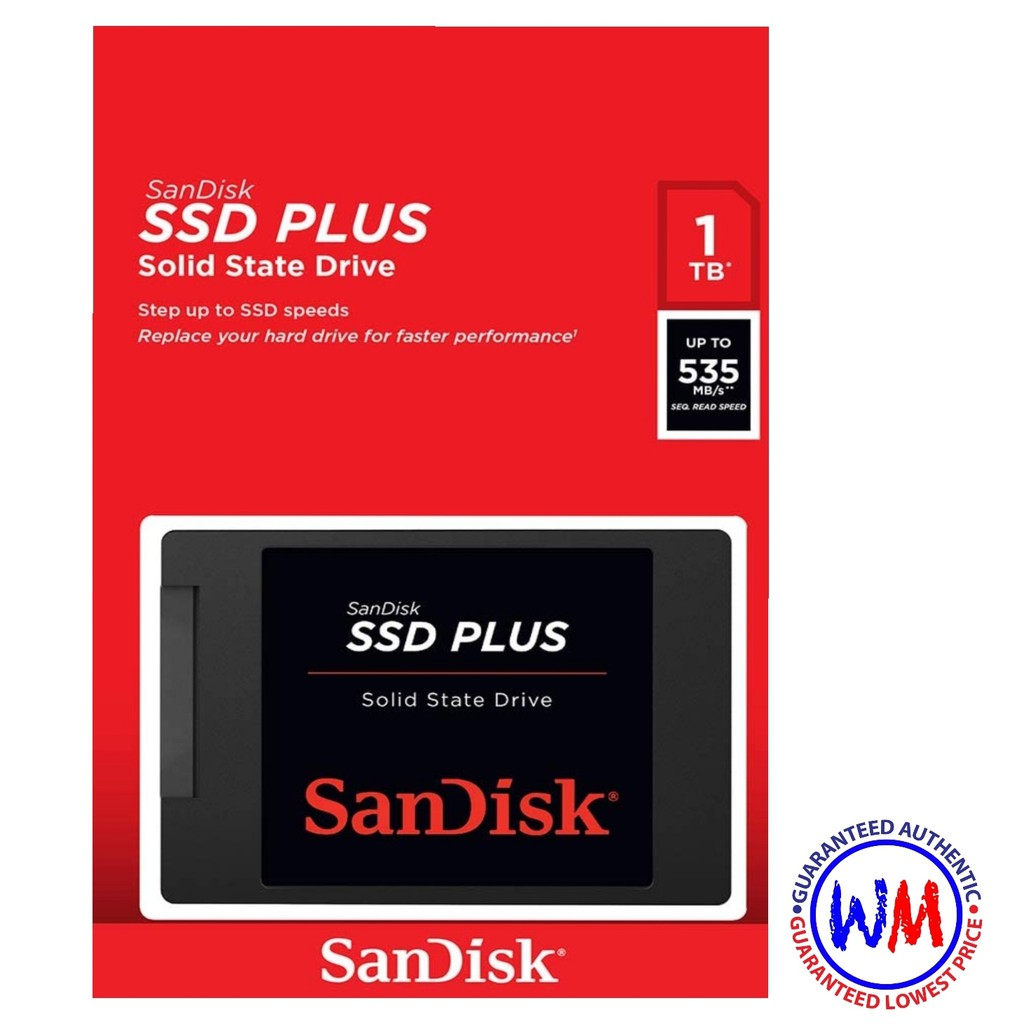 SanDisk SSD PLUS 2.5" 1TB SATA III Internal Solid State Drive (SSD