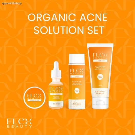 Flex Beauty Korean Organic Acne Solution Set , Whitening, Safe for