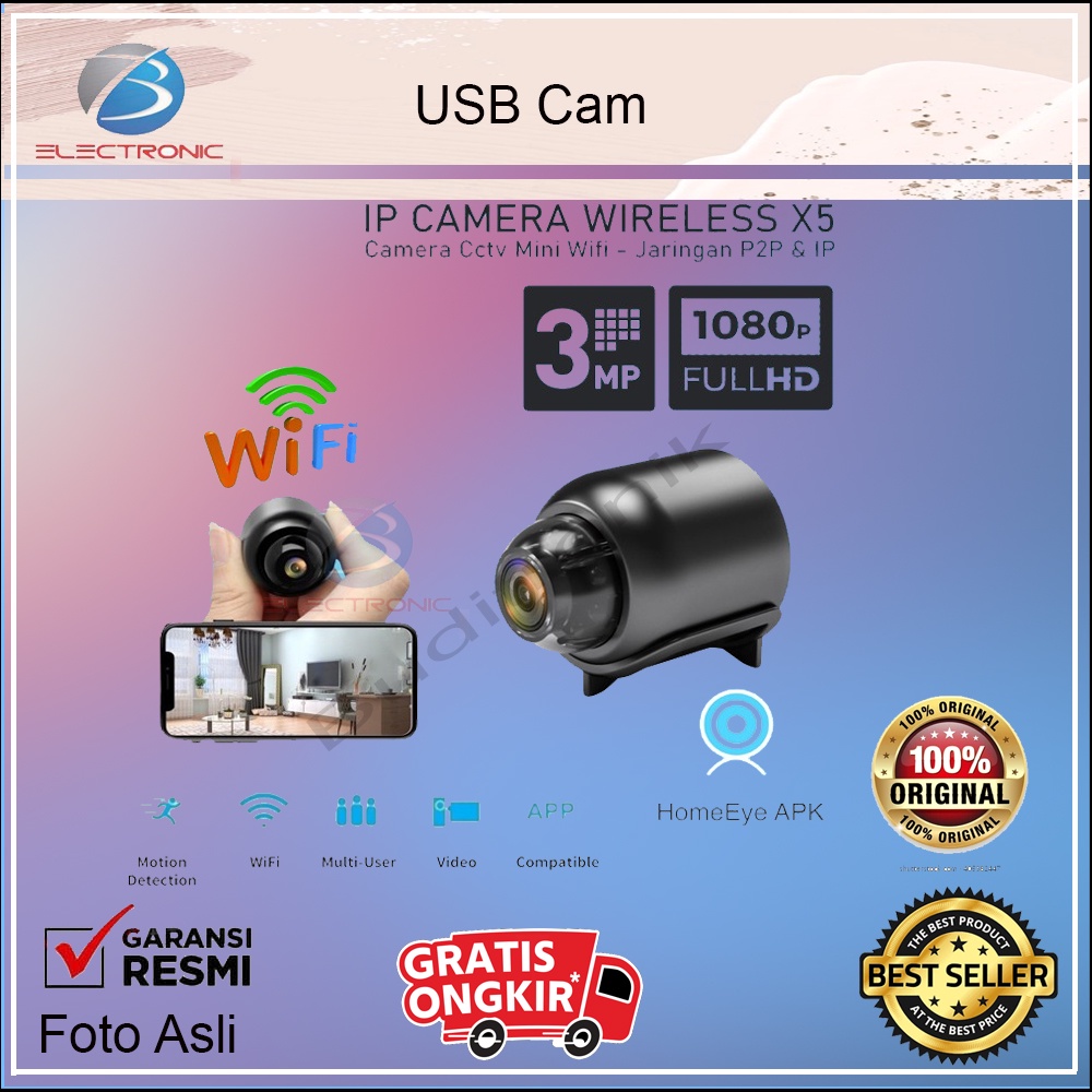 Ip Camera 3MP Mini CCTV Indoor SPY CAM CCTV WIFI HD INFRARED Camera Shopee Philippines