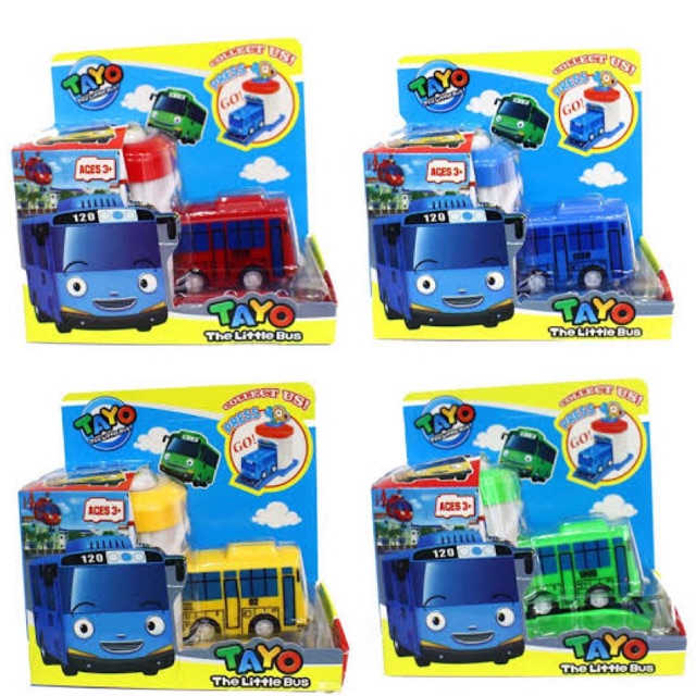 Solo TAYO The Little Bus Garage Push and Go Parking Stations Toy Set ...