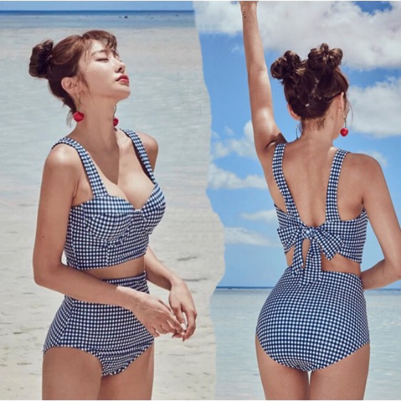 checkered swimsuit one piece