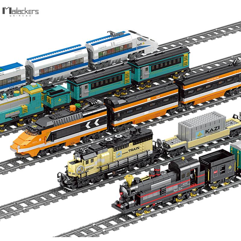 LEGO CITY MOC Technic Battery Powered Electric Classic City Train Rail