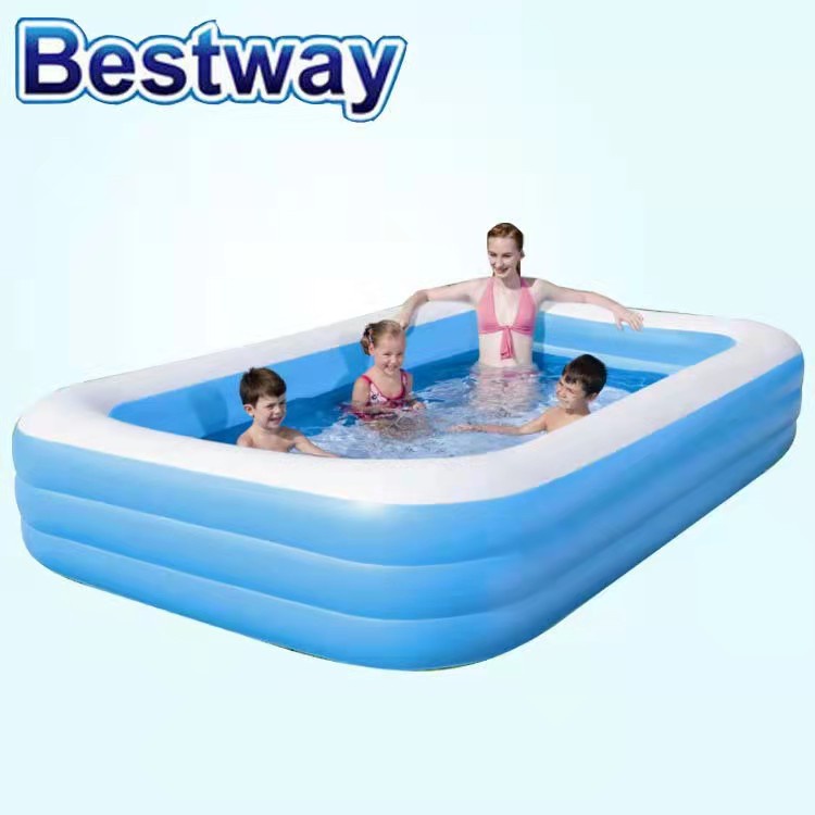 Bestway Inflatable Pool Kiddie Pool Swimming Pool Rectangle Shopee