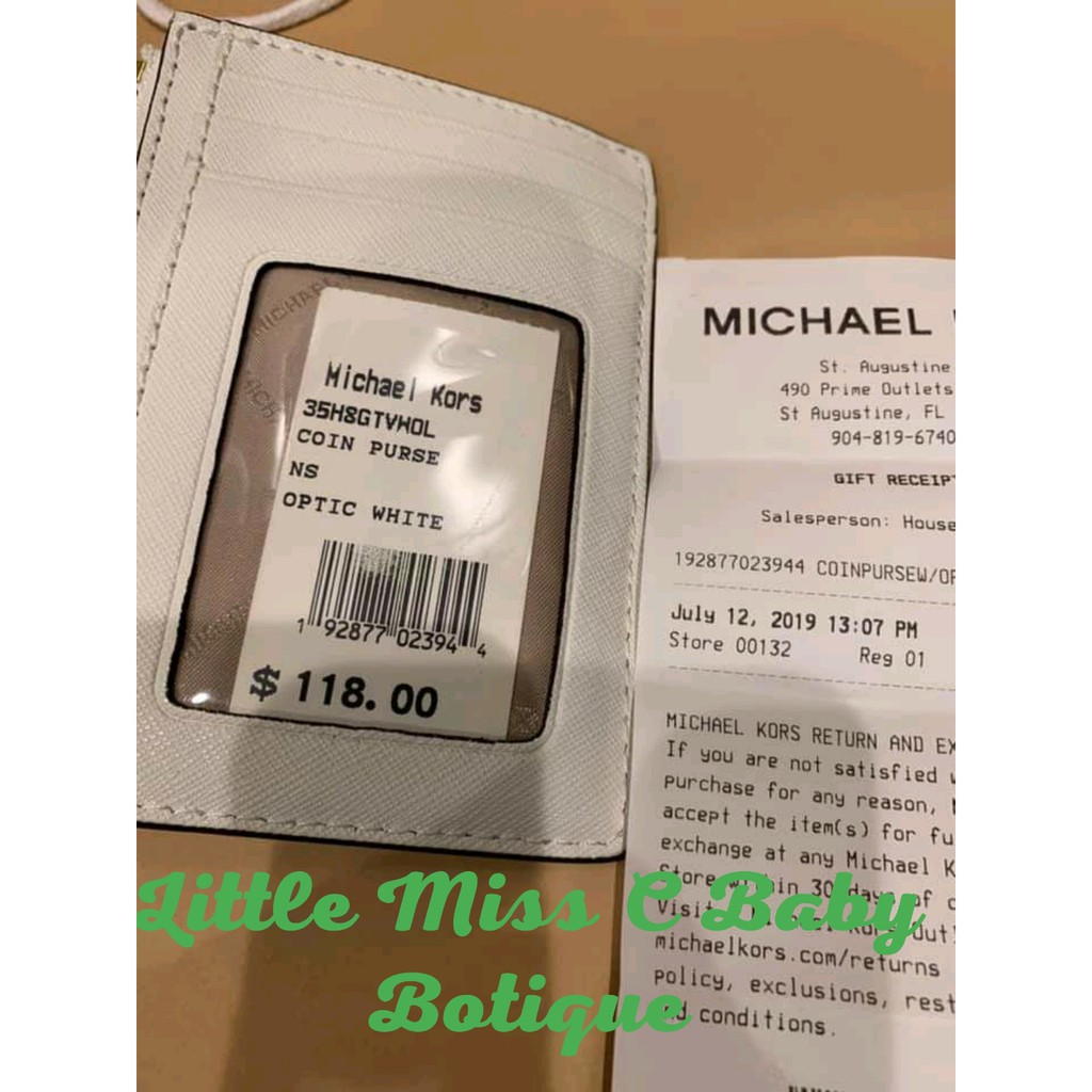 ORIGINAL WITH GIFT RECEIPT MICHAEL KORS  JET SET PURSE WRISTLET- White |  Shopee Philippines