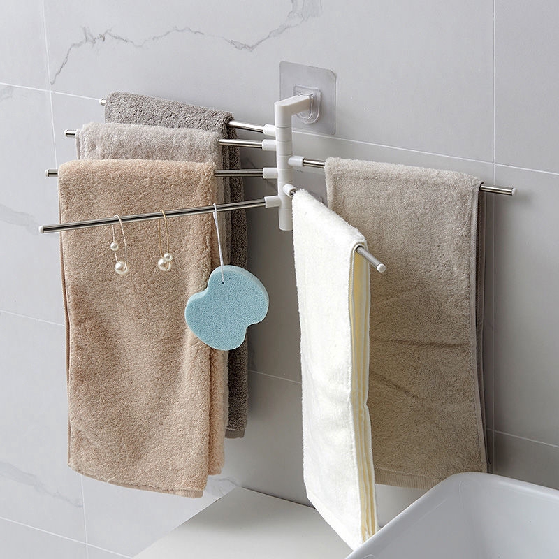 bathroom wall shelf with towel rack