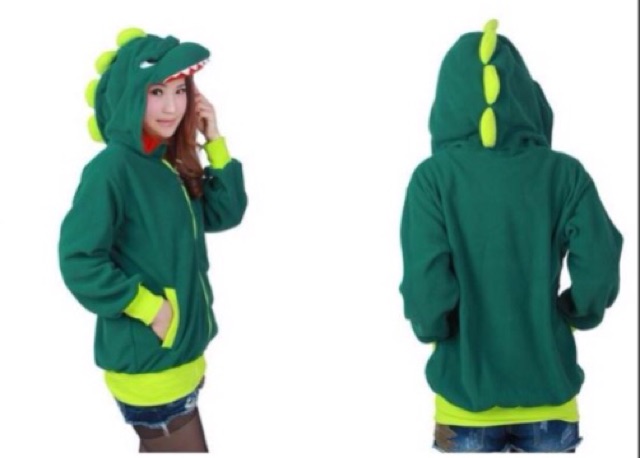 green dinosaur hoodie