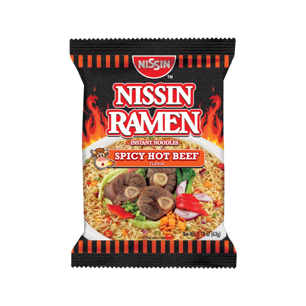 Nissin Ramen Spicy Hot Beef 62g Shopee Philippines