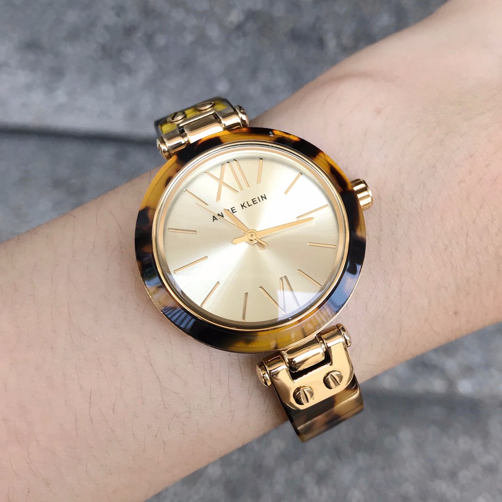 anne klein tortoise watch