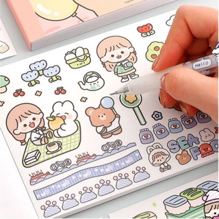 50 Sheets Sticker Cute Handbook Stickers For Notebook Set Combination Cartoon DIY Net Red Ins Style Girls #4