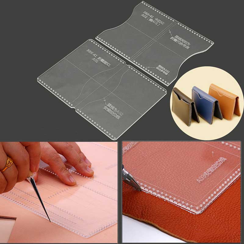 Tocawe Acrylic Clear Craft Pattern Template Set Tool For Leather Wallet Bag Craft Shopee Philippines