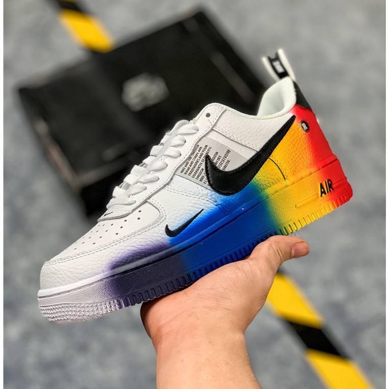 100 Original Nike True Standard Air Force 1 Rainbow Paint Low Sneaker Shoes For Men Women Shopee Philippines