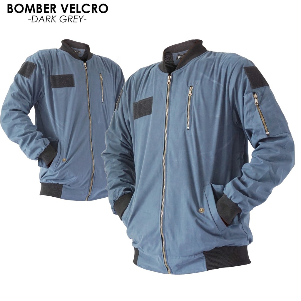 flight jacket with velcro