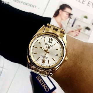 【ins】┋∏Relo SEIKO Watch Gold Stainless Steel Analog waterproof date day men Watches #4