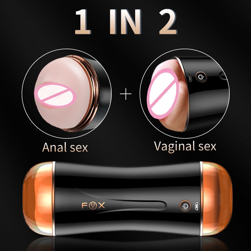 Male Masturbator Dual Channel Anal Vagina Real Pussy Masturbation Cup Porn Sex Machine Male Real Se