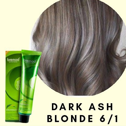 61 dark ash blond bremod hair color 100 ml with oxidizing cream 100ml