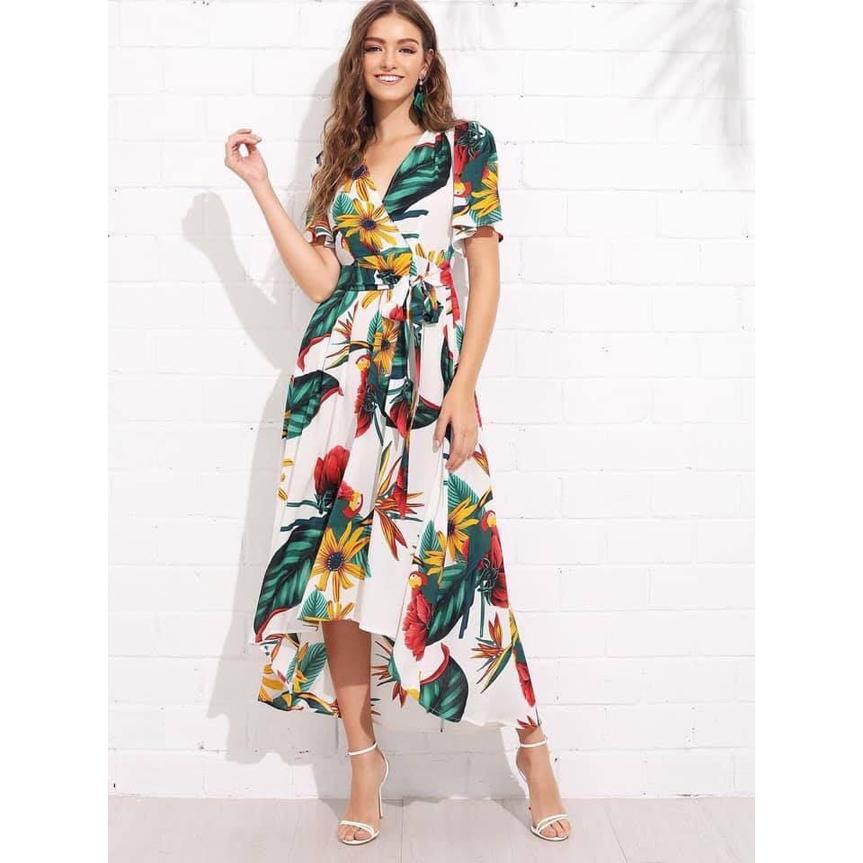 floral maxi dress shopee