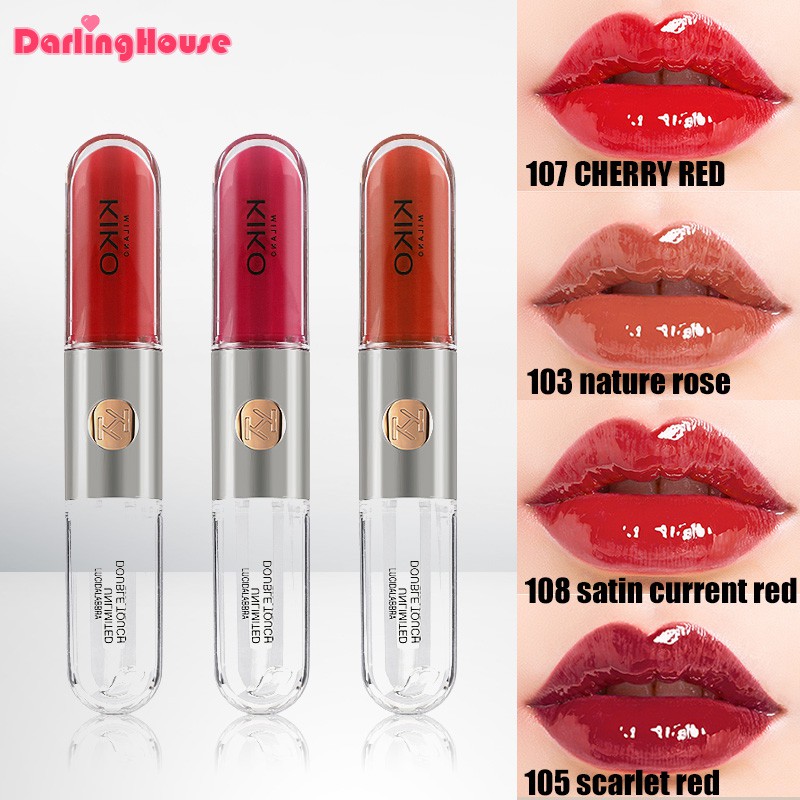 Readystock Italy Kiko Milano Lip Gloss Unlimited Double Touch 6ml Lipstick 103natural Rose 2124