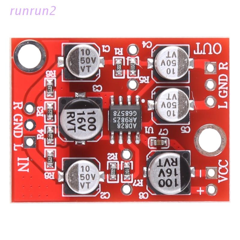 RUN DC 5V15V 12V AD828 Stereo Preamp Power Amplifier Board