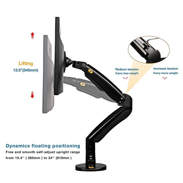 North Bayou F100 Monitor Desk Mount Stand 17 - 27 inch | Shopee Philippines