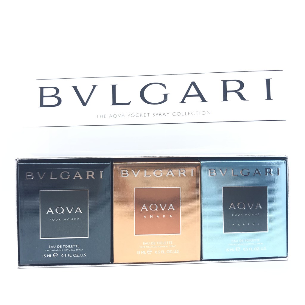 Bvlgari Aqva for men gift perfume set 3 