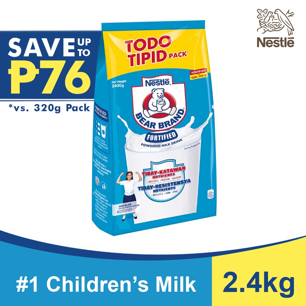 BEAR BRAND Fortified Powdered Milk Drink 2.4kg | Shopee Philippines