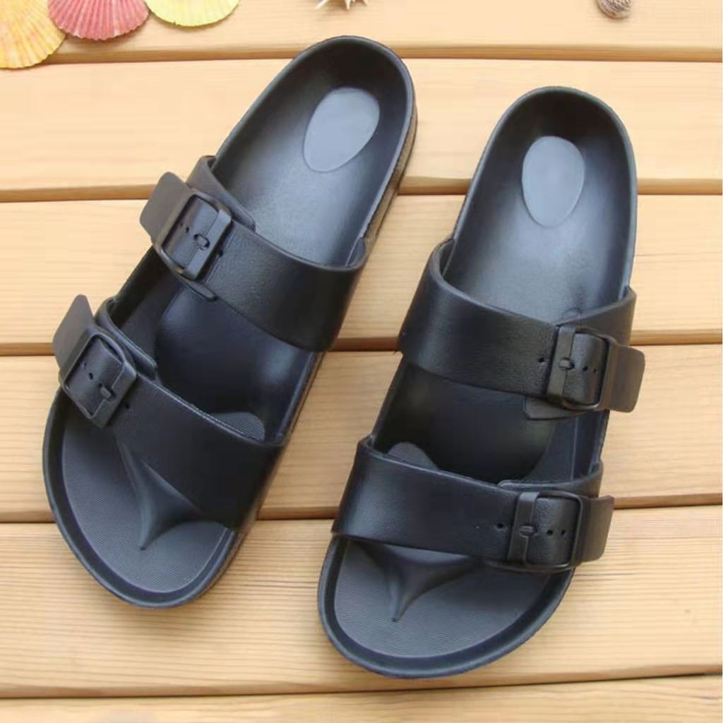 Birkenstock sandals For Men Flat Two Strap Miniso EVA Beach Korean ...
