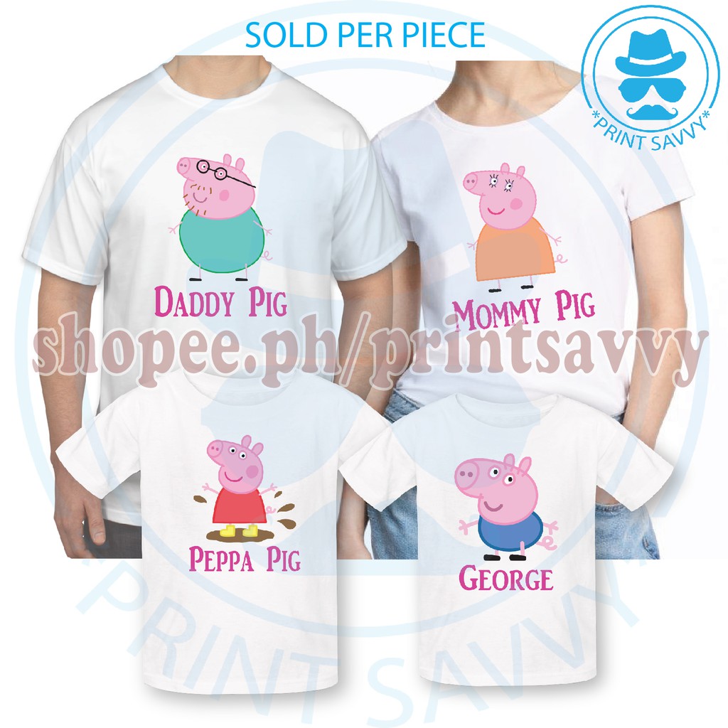 family peppa pig shirts