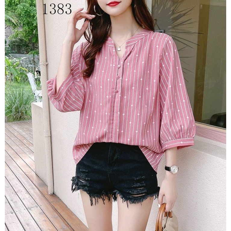 BKK 3/4 Blouse (Fit up to semi-XL) | Shopee Philippines