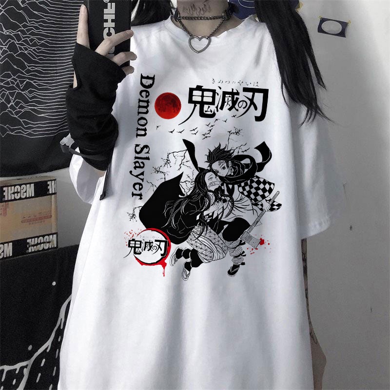 New Japanese anime print T-shirt fashion casual men and women the same  oversized T-shirt short-sleeved Harajuku street style top | Shopee  Philippines