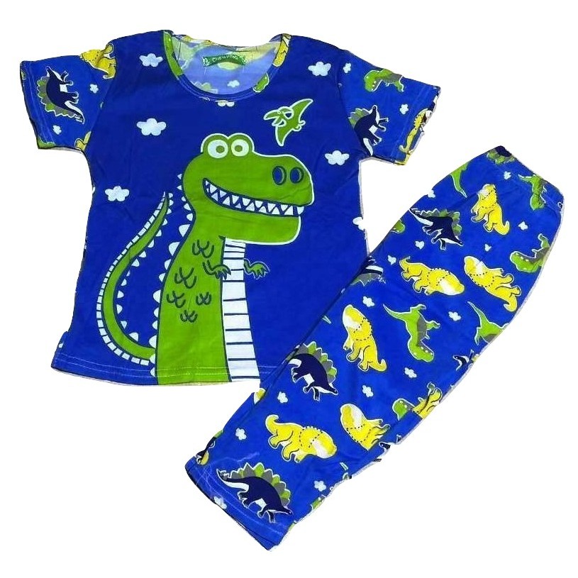 Dino Pajama Terno For Kids (Size 12-16) | Shopee Philippines