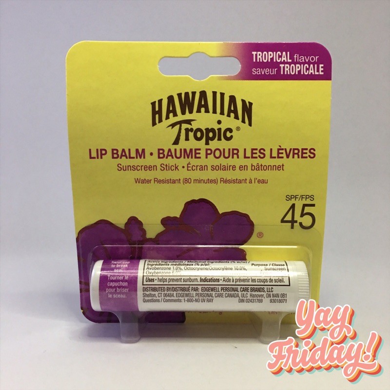 Hawaiian Tropic Lip Balm Sunscreen Stick SPF45 Shopee Philippines