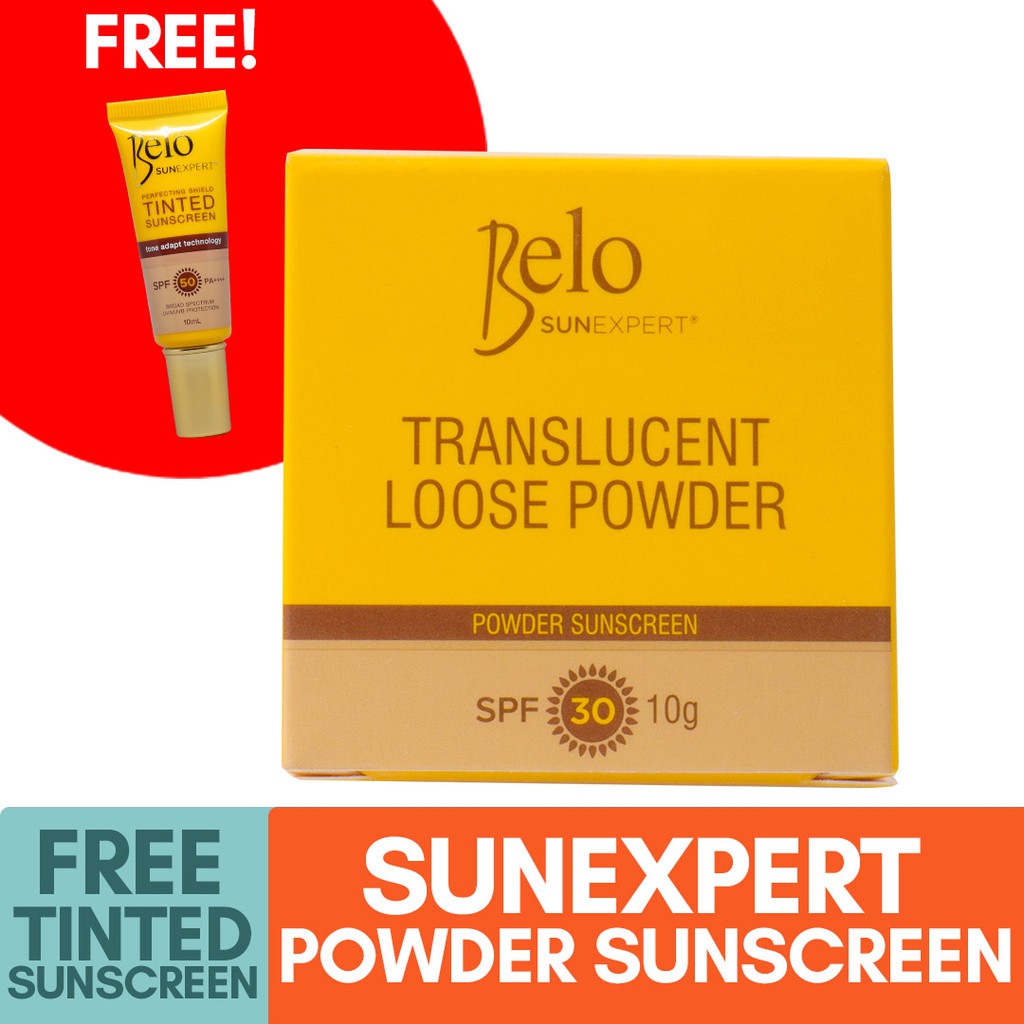 Belo SunExpert Translucent Loose Powder 10g + FREE Tinted Sunscreen