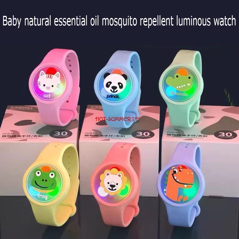 Baby Shining Mosquito Repellent Waterproof Watch Baby Mosquito Repellent Cartoon Watch